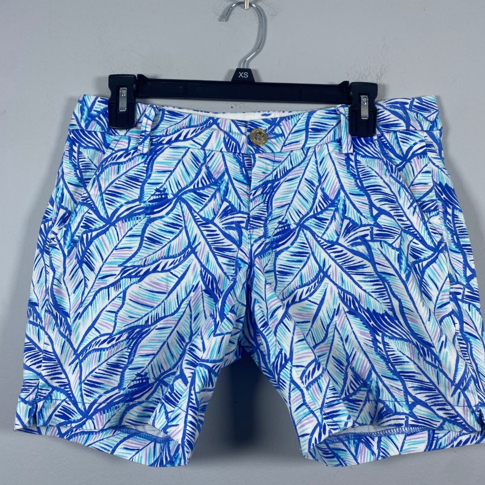 Lilly Pulitzer Jayne Shorts Women's 2 Bennet Blue Let's Mango Resortwear Beach